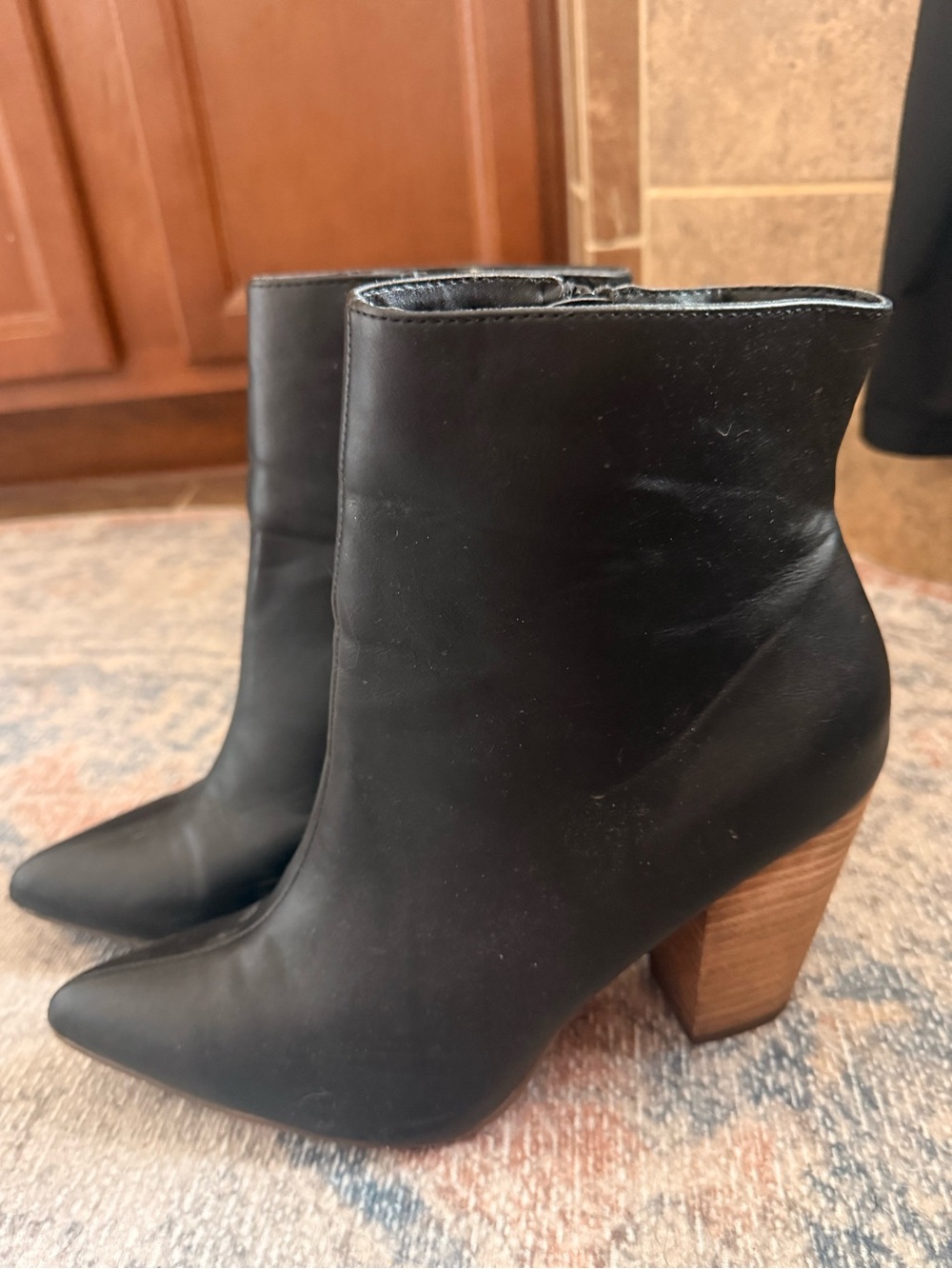 Carlos by Carlos Santana Boots Bootie Block Heel- Black, 10